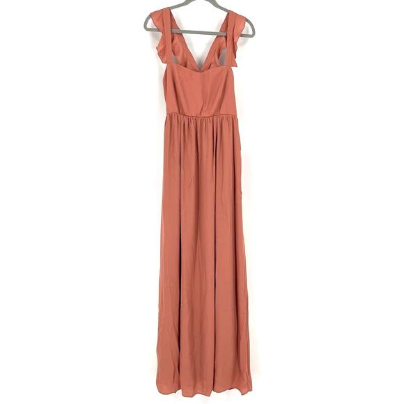 Show Me Your MuMu June Maxi Dress Rustic Mauve Crisp XL NWT - Picture 1 of 9